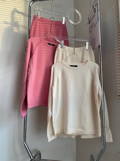 Knit Sweater and Midi Skirt Co-ord Set