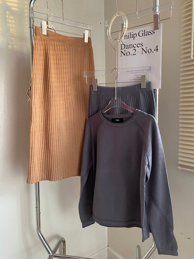 Knit Sweater and Midi Skirt Co-ord Set
