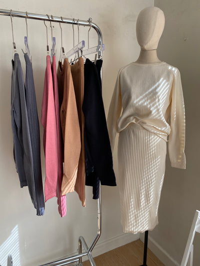 Knit Sweater and Midi Skirt Co-ord Set