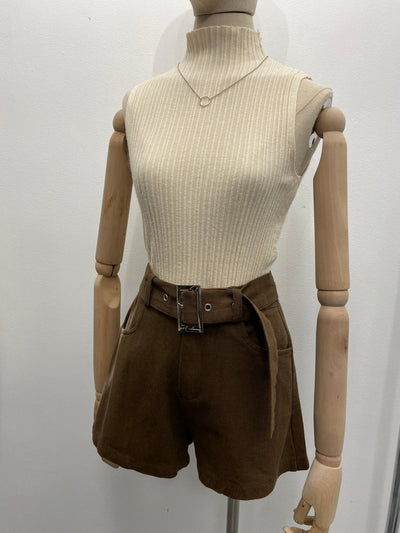 Mock Neck Sleeveless Tee
