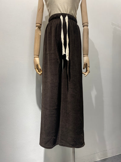 Textured Baggy Trousers - Umber
