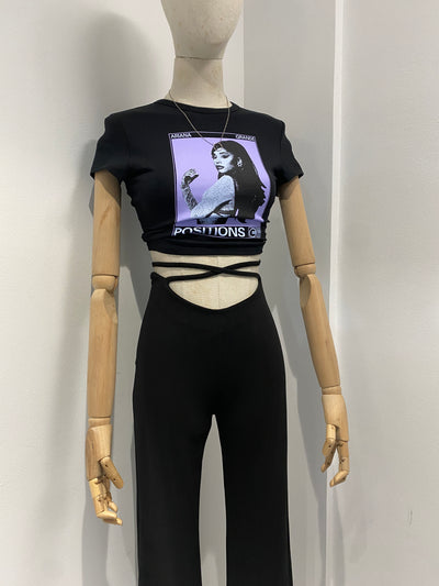 Strappy Waist Flare Pants
