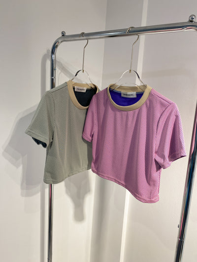 Color Contrast Cropped Tee