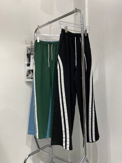 Side Striped Wide Leg Pants