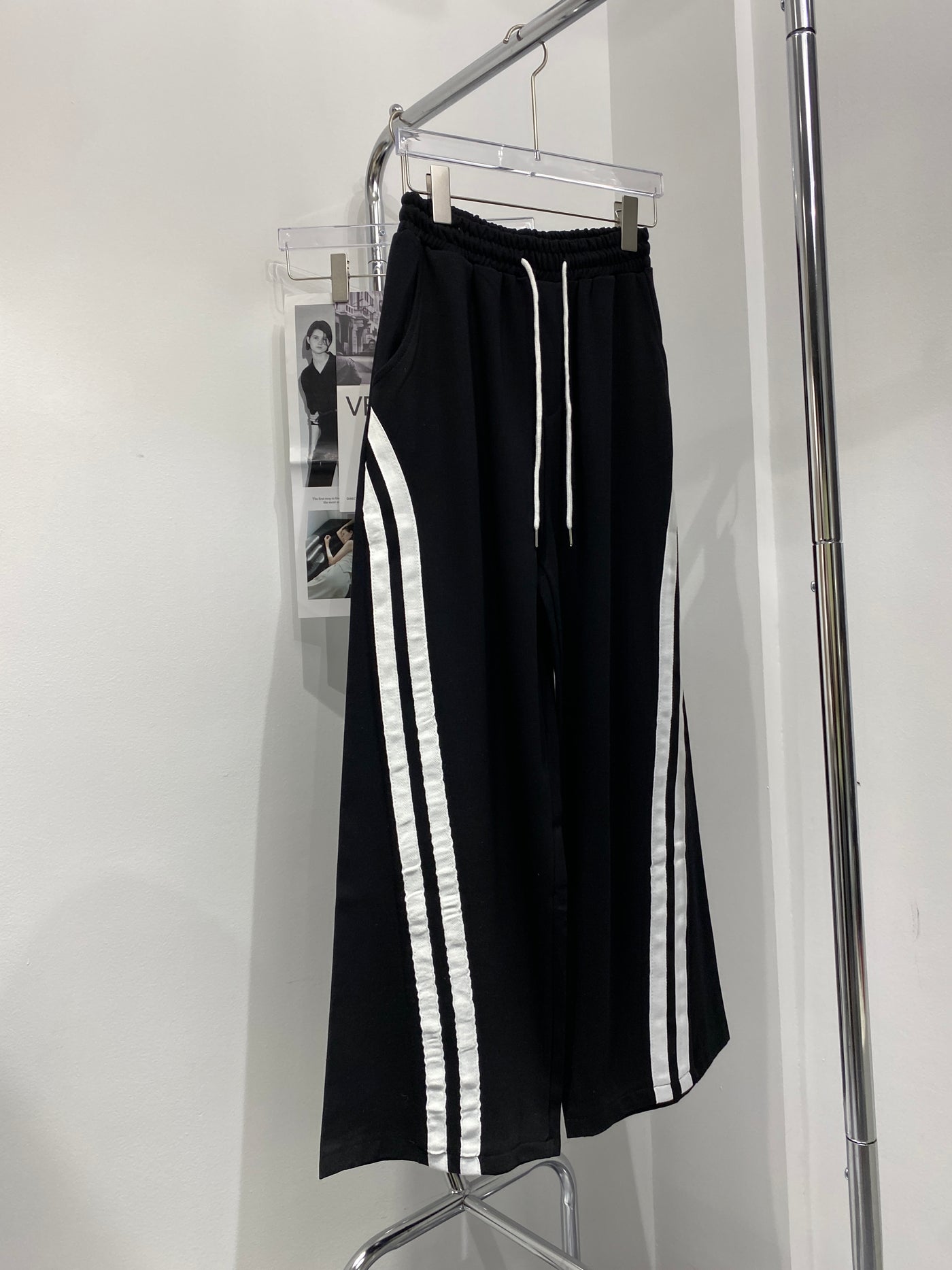 Side Striped Wide Leg Pants