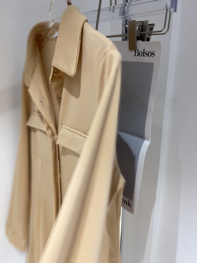 A-Line Shirt Dress - Nude