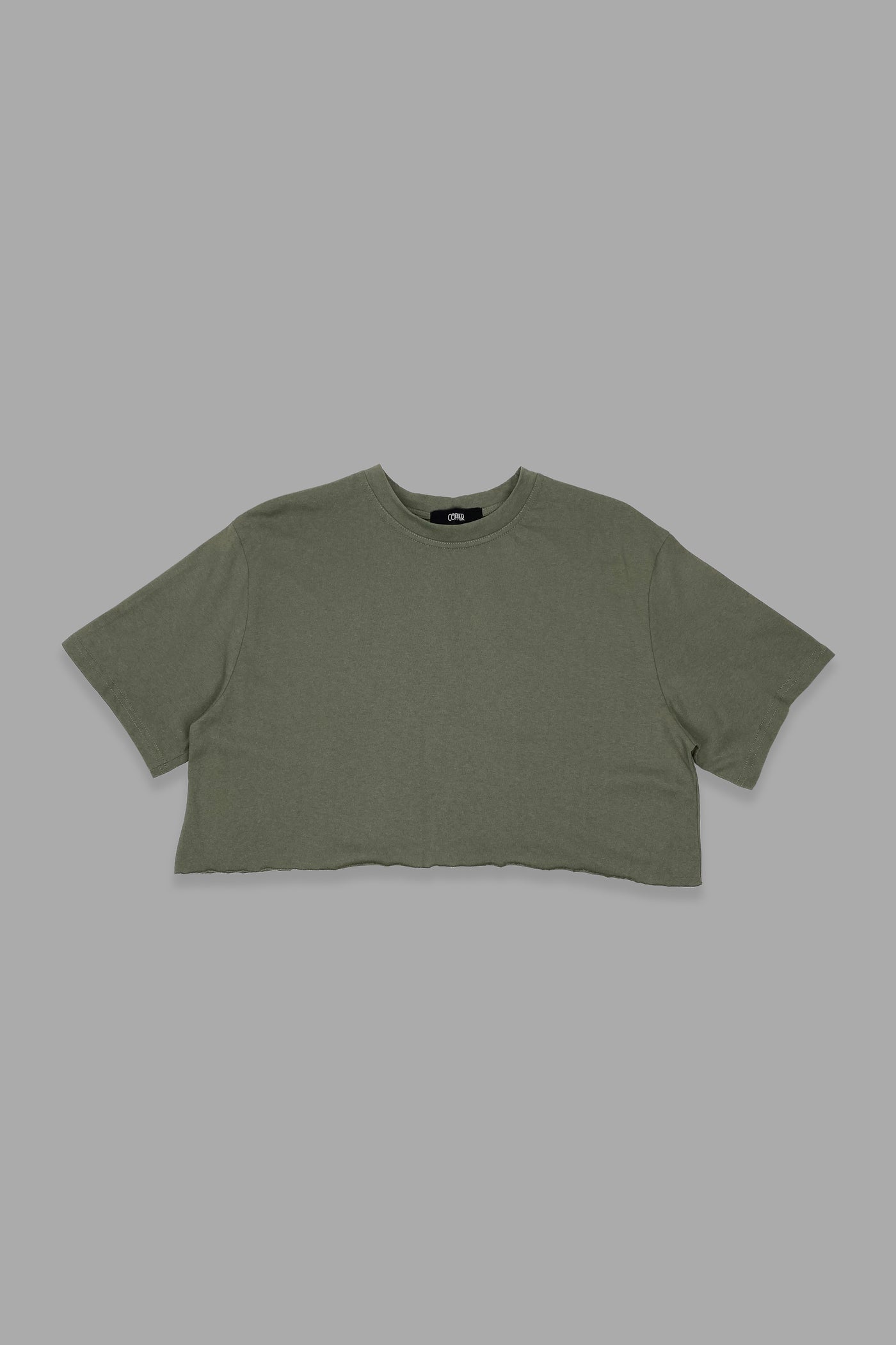 Half The Day Cropped Boxy Tee - Hunter