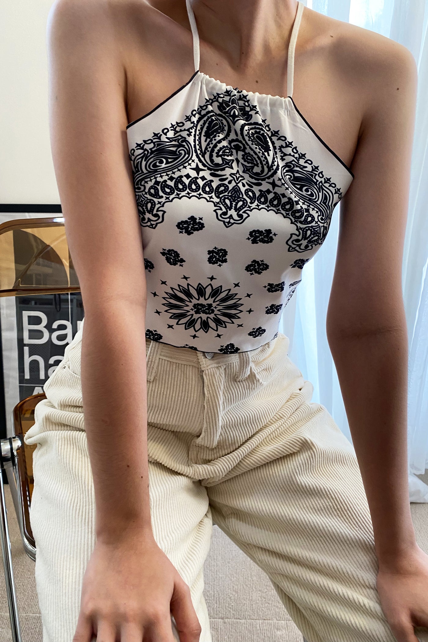 All I Wanna Do Bandana Halter Top - White