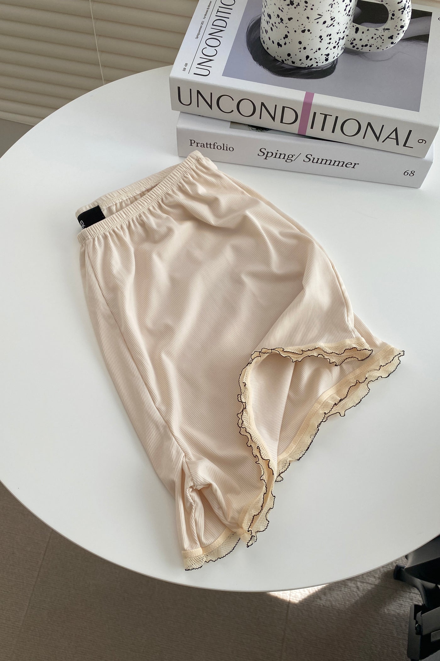 Breathe Easy Lace Trimmed Sleep Shorts - Eggshell