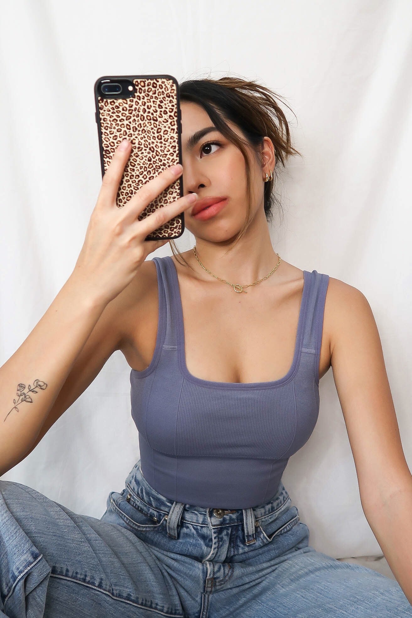 Pure Movement Workout Crop Top - Steel