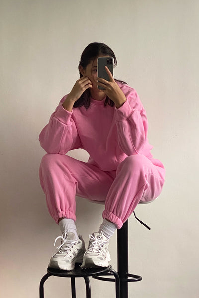 [EVERYDAY] Don’t Sweat It Essential Jogger Pants - Taffy Pink