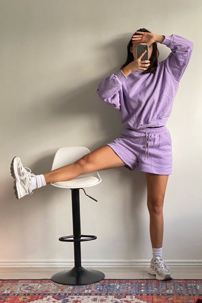 [EVERYDAY] Any Given Sunday Lounge Sweatshorts - Wild Wisteria