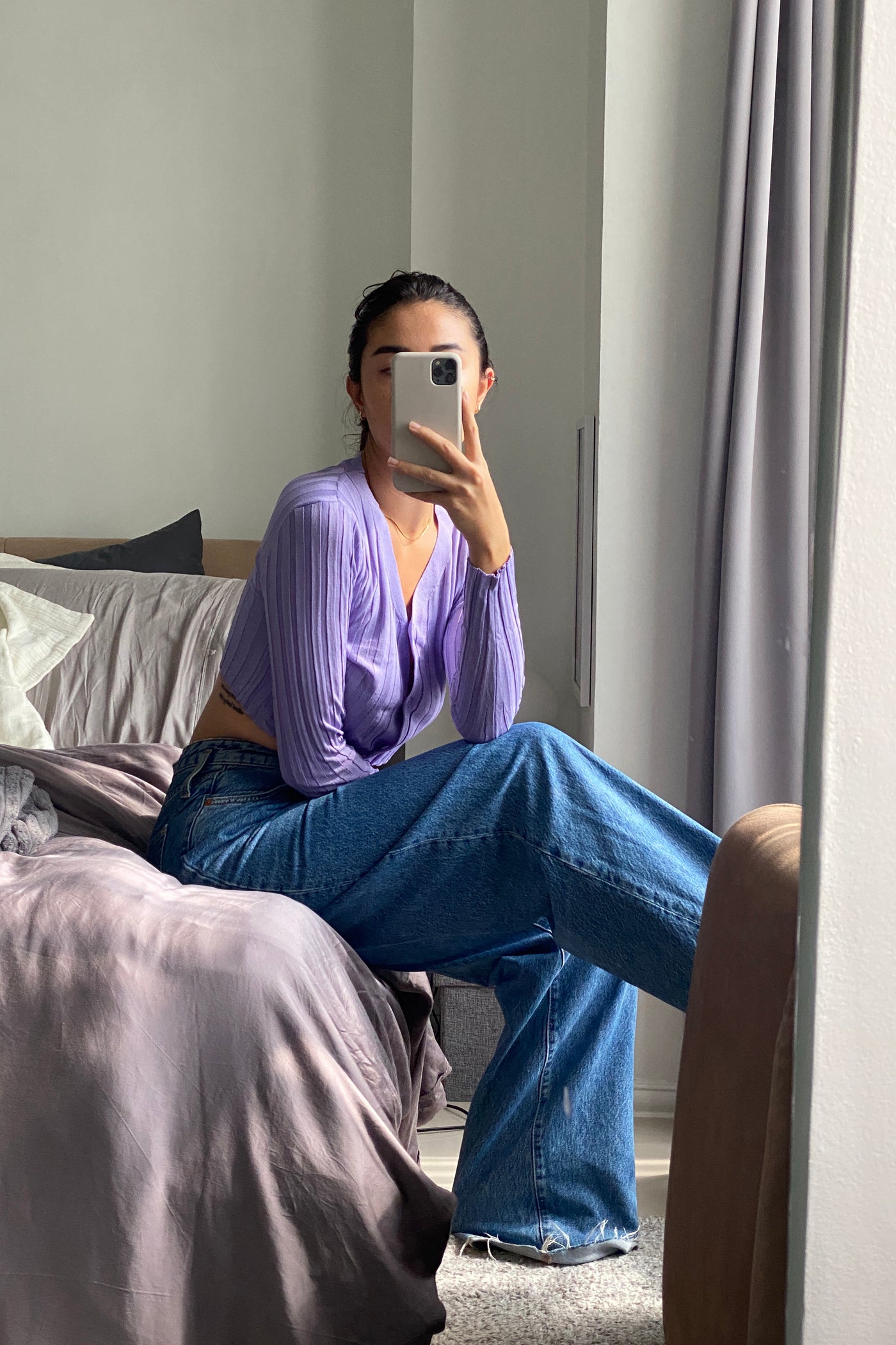 Easy Lover Lightweight Knit Cardigan - Lilac