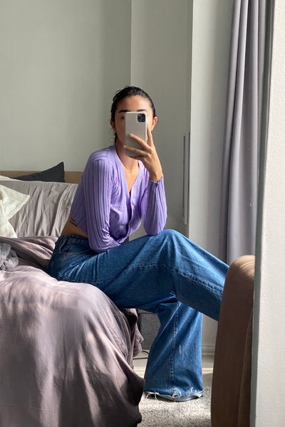 Easy Lover Lightweight Knit Cardigan - Lilac