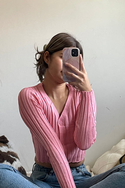 Easy Lover Lightweight Knit Cardigan - Raspberry