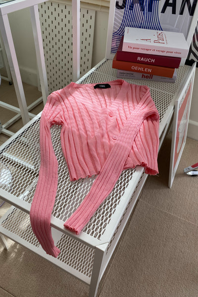 Easy Lover Lightweight Knit Cardigan - Raspberry