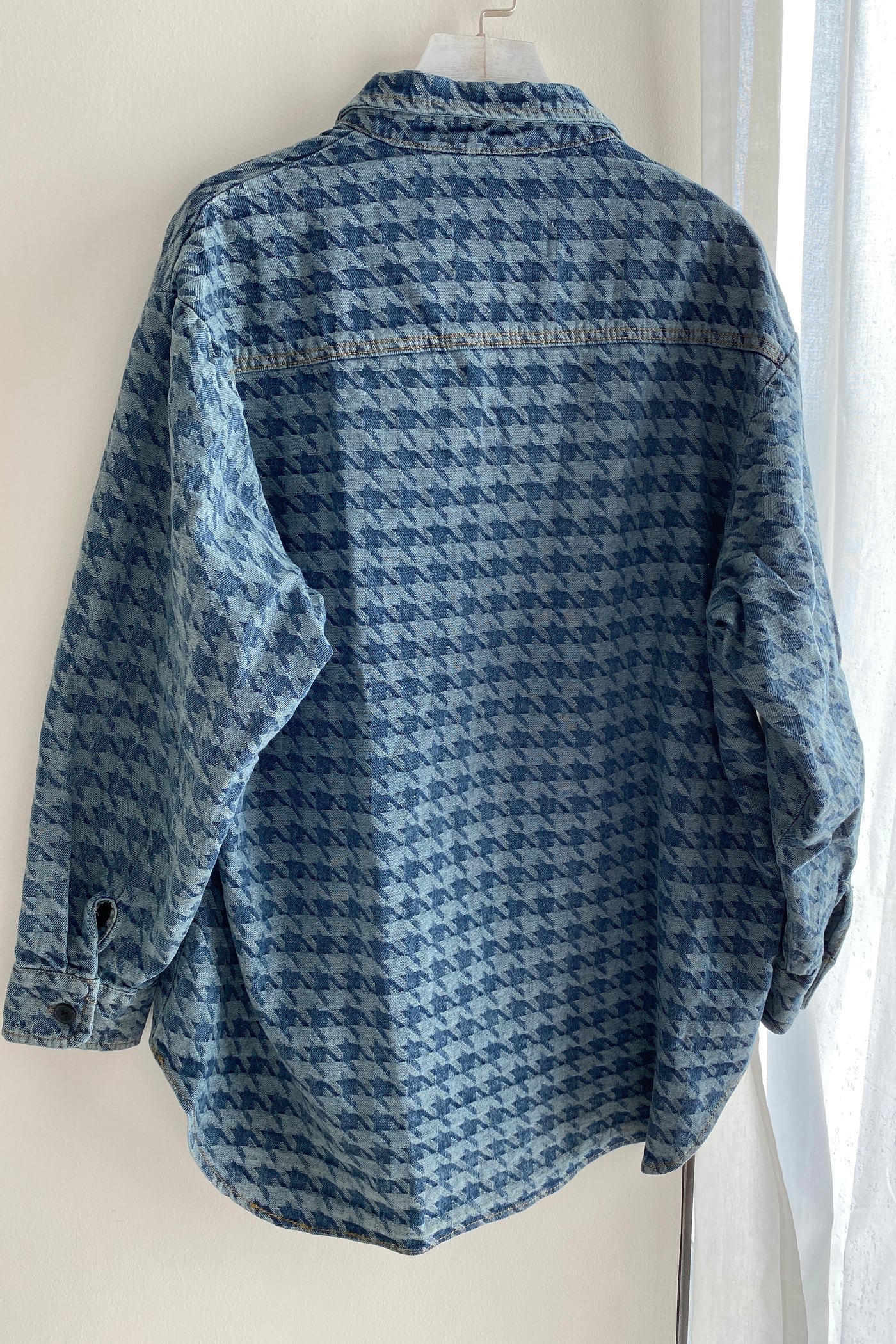 [GOOD JEANS] Play It Cool Houndstooth Denim Jacket