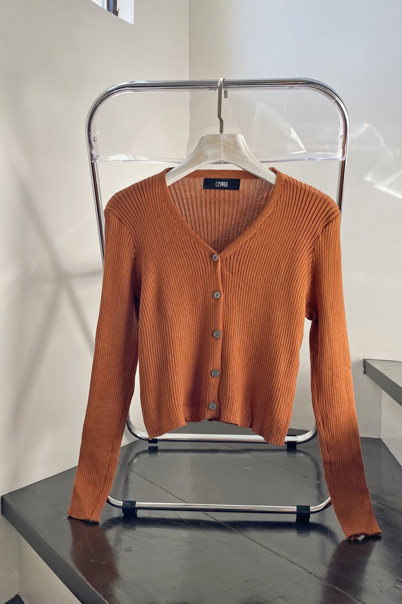 Good Times Essential Knit Cardigan - Chestnut