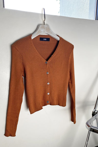 Good Times Essential Knit Cardigan - Chestnut