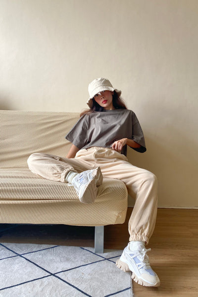 Half The Day Cropped Boxy Tee - Hunter