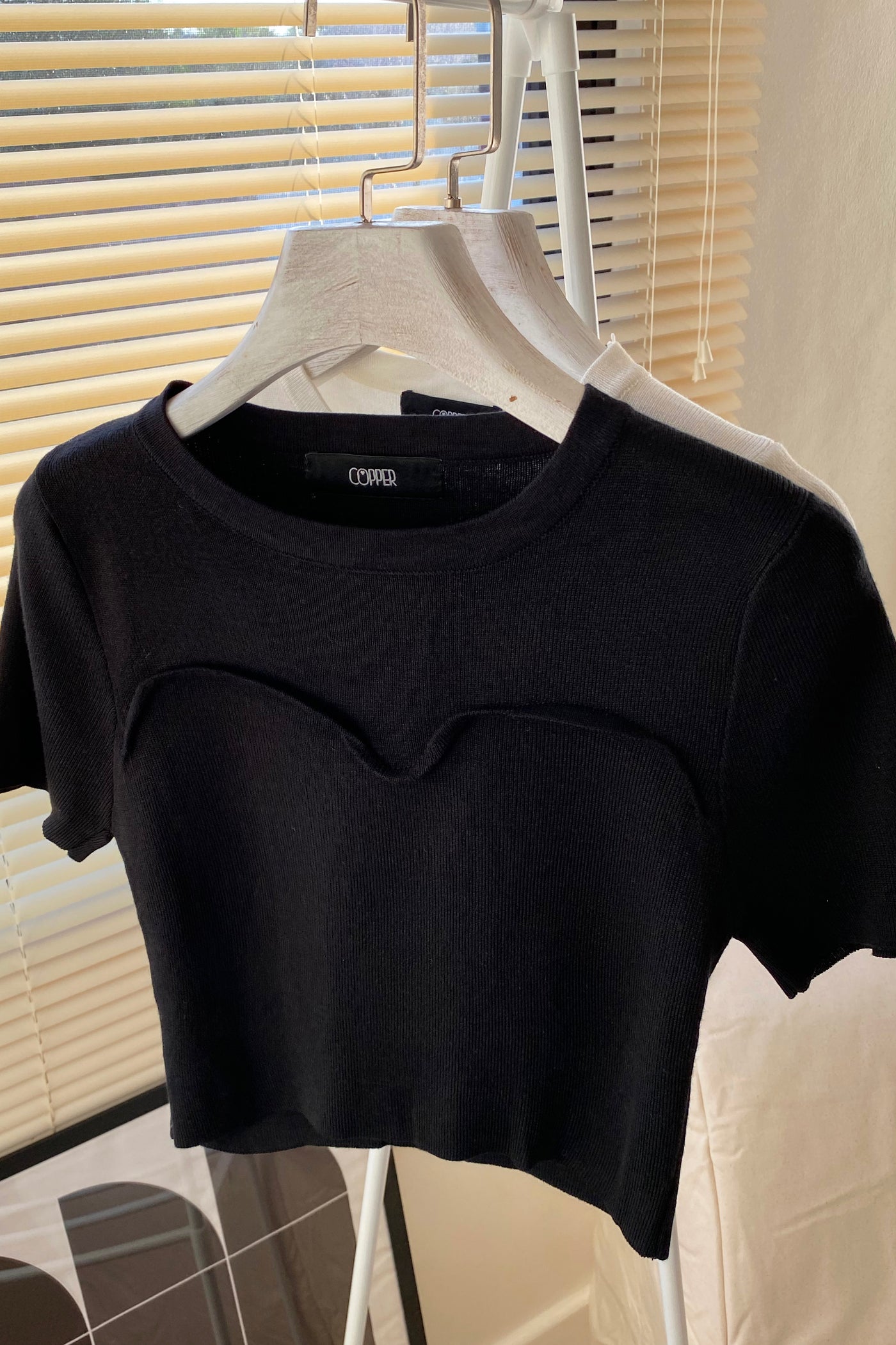 Hearts On Fire Baby Tee - Black