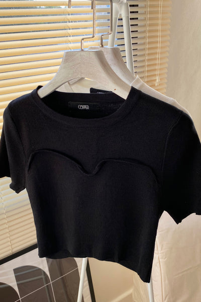 Hearts On Fire Baby Tee - Black