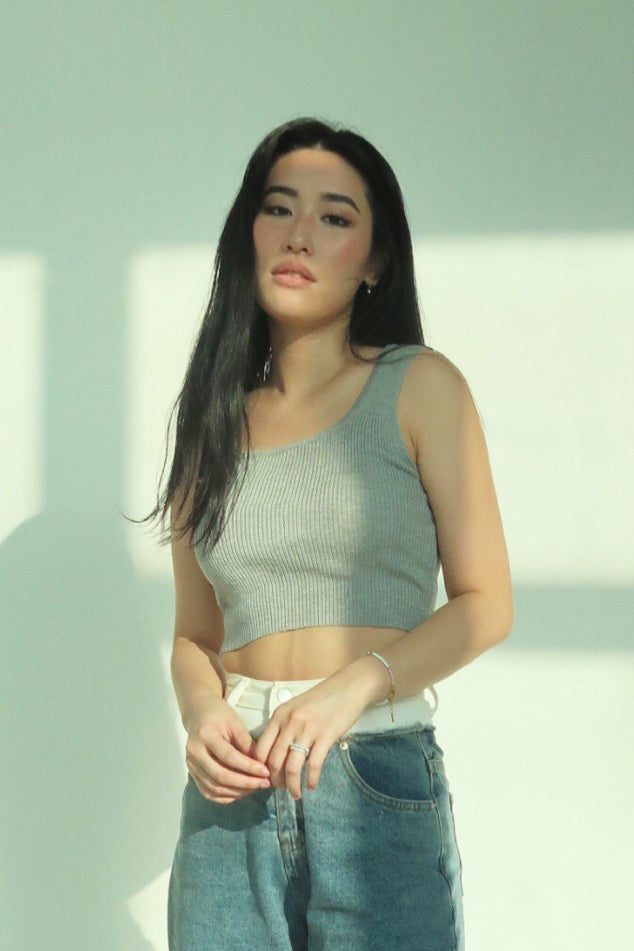 Hella Cool Ribbed Tank Top - Stone