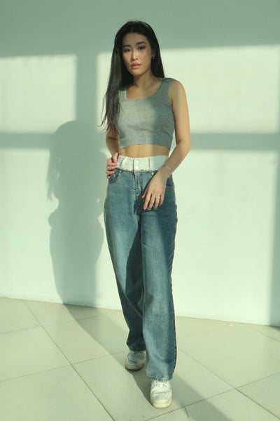 Hella Cool Ribbed Tank Top - Stone