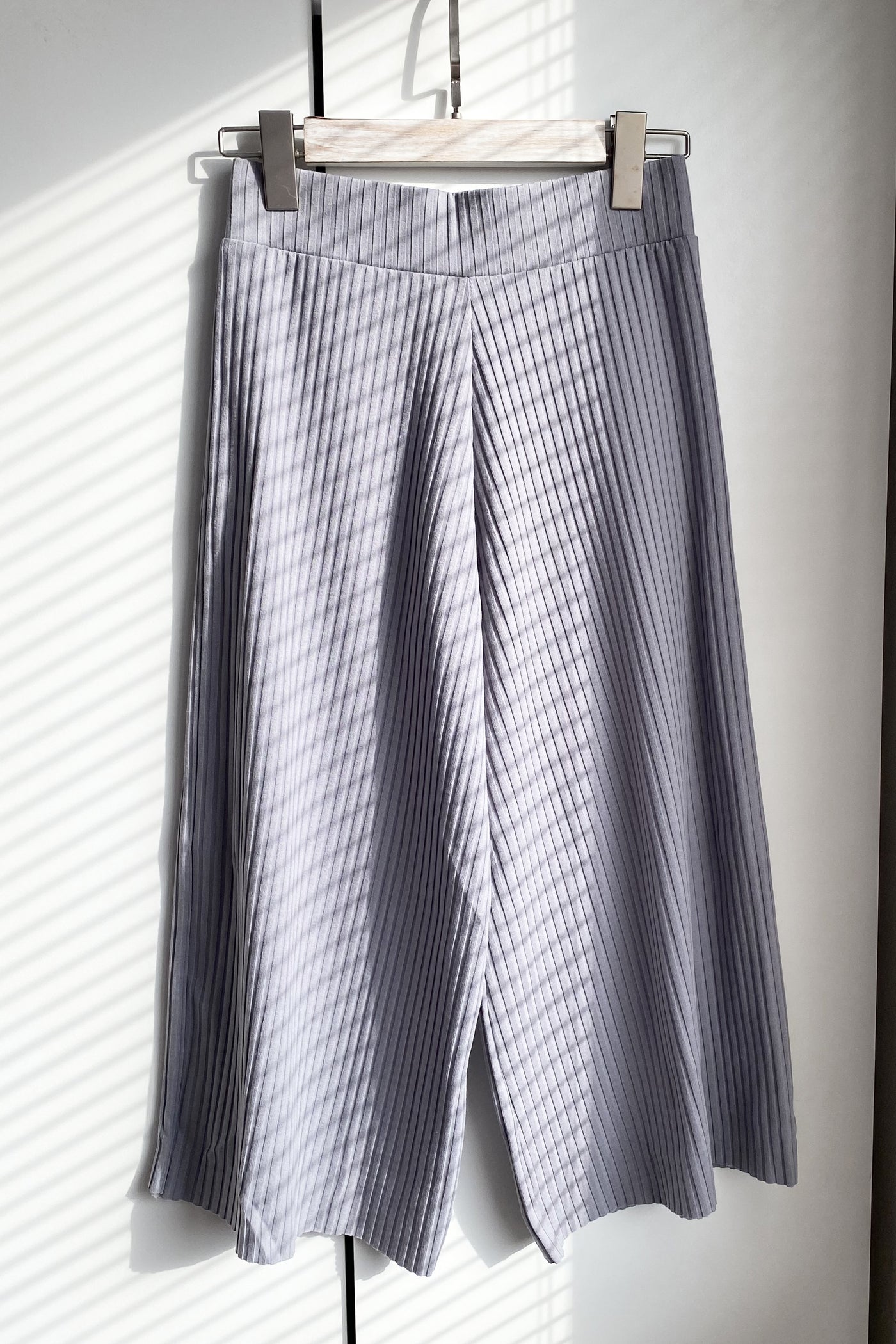 Basic Ribbed Culottes - Gray
