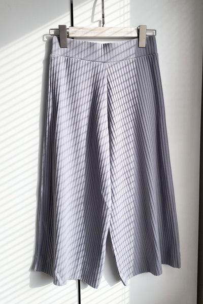 Basic Ribbed Culottes - Gray