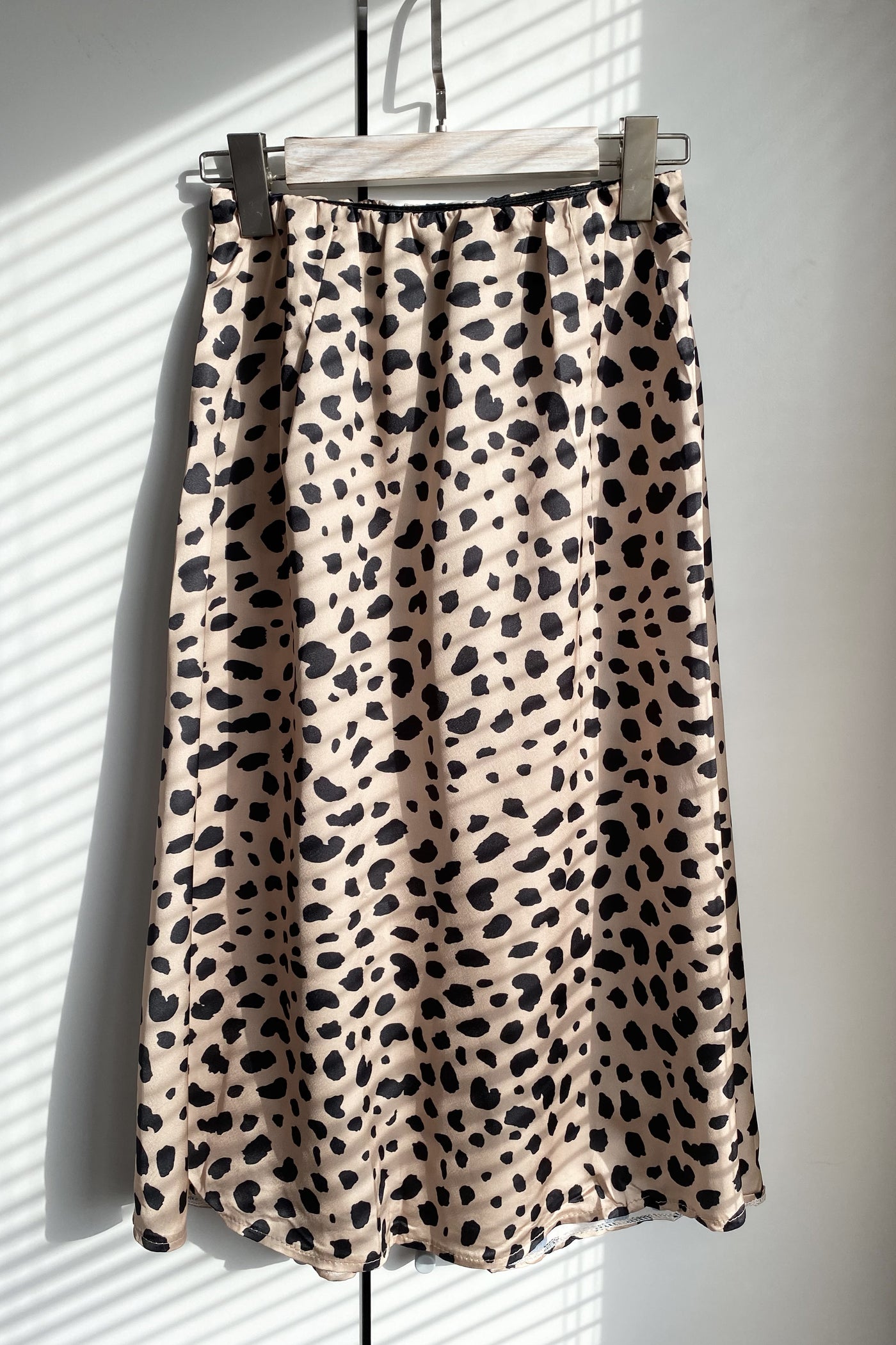Animal Print Satin Skirt