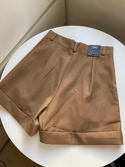 Pleated Highwaist Shorts - Cocoa