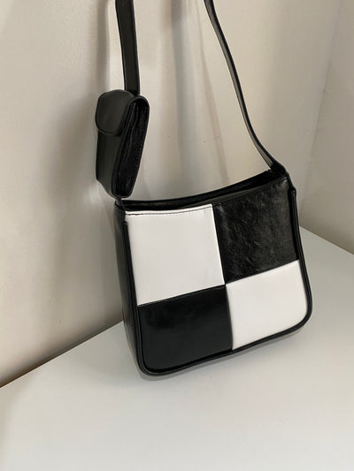 Shoulder Bag With Coin Purse - Check