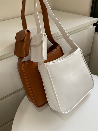 Shoulder Bag With Coin Purse - White