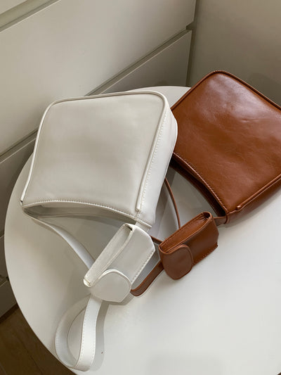 Shoulder Bag With Coin Purse - Camel