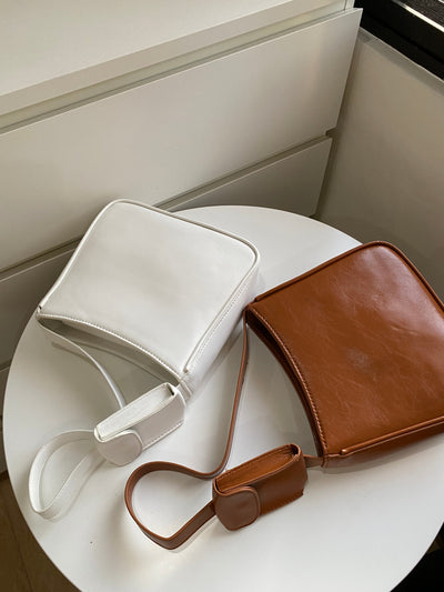 Shoulder Bag With Coin Purse - White