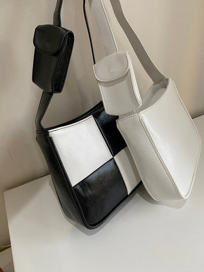 Shoulder Bag With Coin Purse - White
