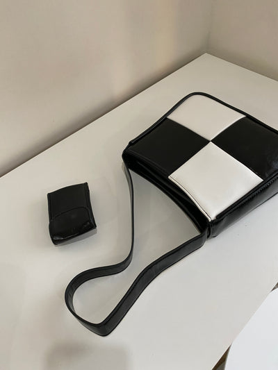 Shoulder Bag With Coin Purse - Check