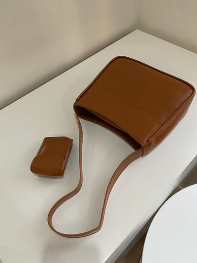 Shoulder Bag With Coin Purse - Camel