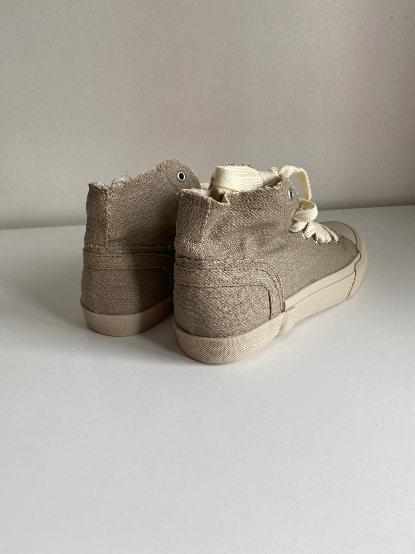 High Top Canvas Sneakers - Sage