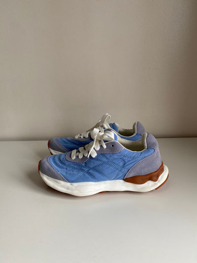 Chunky Sole Sneakers - Steel Blue