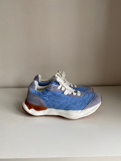 Chunky Sole Sneakers - Steel Blue