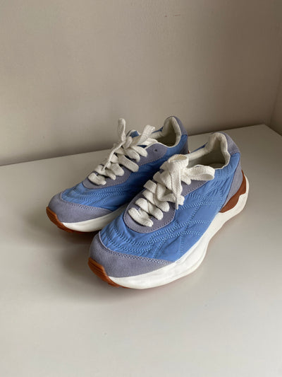 Chunky Sole Sneakers - Steel Blue