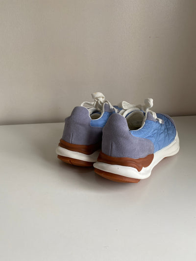 Chunky Sole Sneakers - Steel Blue