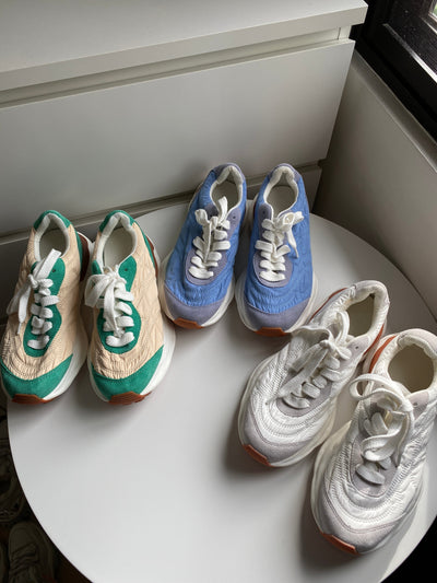 Chunky Sole Sneakers - Steel Blue