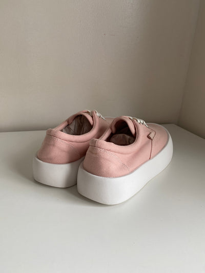 Chunky Sole Canvas Sneakers - Blush