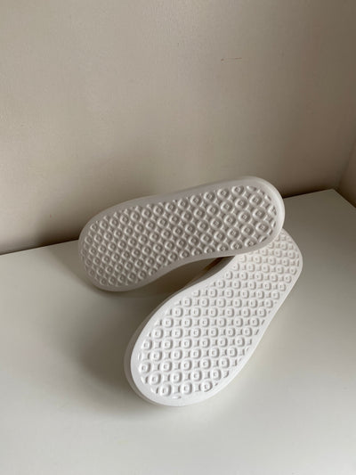 Chunky Sole Canvas Sneakers - Beige