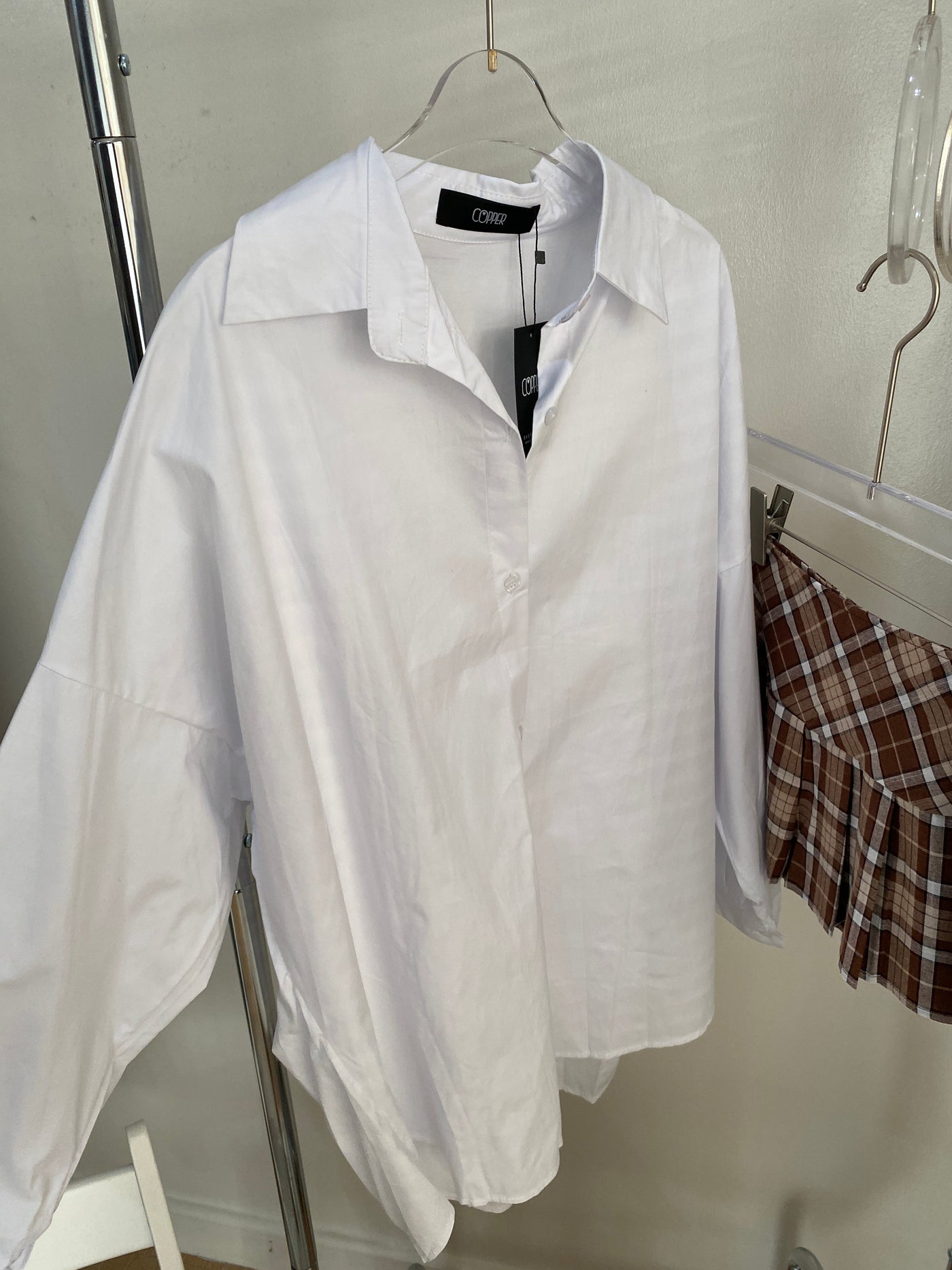 Oversized Longsleeve Shirt - White