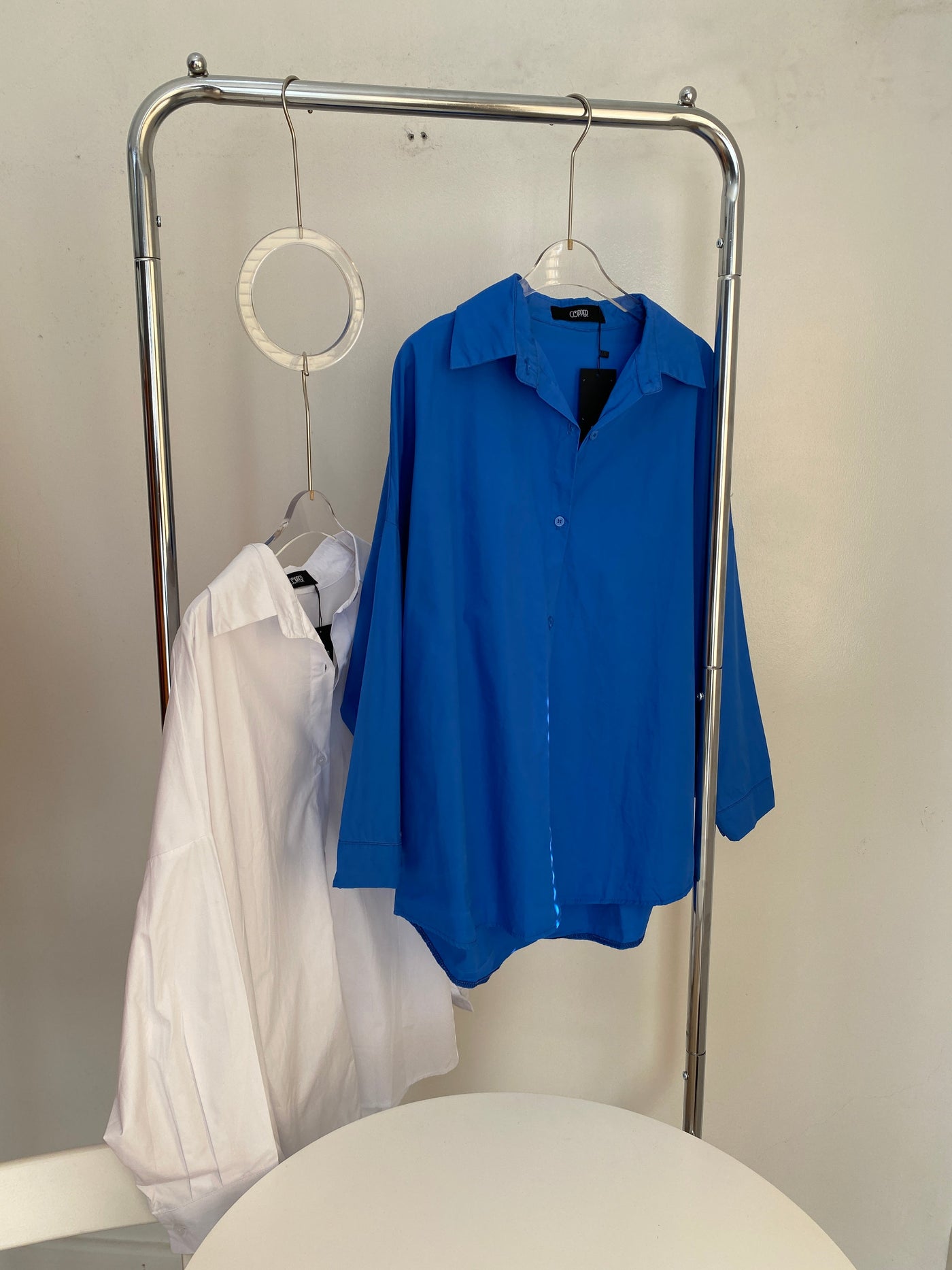 Oversized Longsleeve Shirt - Cobalt