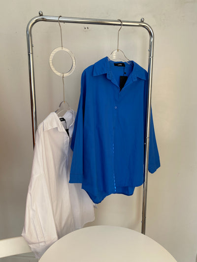 Oversized Longsleeve Shirt - Cobalt